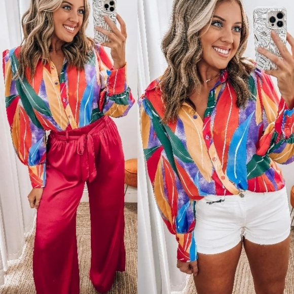 Button down multicolor shirt - Picture 2 of 3